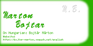 marton bojtar business card